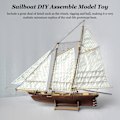 Miniatyrbild 6 av 8: Segelbåt Trä Hantverk Konstruktionsmodell Utsökt Utseende Pedagogisk Skeppsmonteringsmodell Leksak för Barn Vuxna för Hemmet