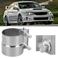 Miniatyrbild 8 av 8: 3,5 tum Avgasbandklämma Butt Joint Rostfritt Stål Koppling för Avgassystem, Downpipe, Headers, Manifold