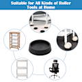Miniatyrbild 4 av 8: Antivibrationskuddar för möbelhöjare, runda halkfria stöd, kraftig stabilisering, ljuddämpande skydd för golv, universell passform för hjul