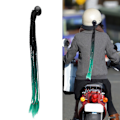Pikkukuva 4 / 8: Kypärän Poninhäntäkoriste Moottoripyörän Trendikäs Gradienttikypärä Rastapukki WigBlack Emerald