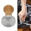 Miniatyrbillede 6 af 8: Espressostøder med træhåndtag, Støder designet til at passe præcisionskurve Fødevaresikker base i rustfrit stål, flad bund kaffepresse til jævn stampning