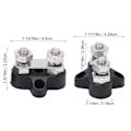 Miniatyrbillede 6 af 8: 2 stk. DC48V M8 Batteri Strømsfordelings Terminal Rød Sort 80A M8 Gevind Busbar Stud Forbindelsespost til Køretøjer