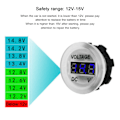 Miniatyrbillede 8 af 8: Bil Voltmeter LED Digital Display Spændingsmåler Vandafvisende Universal til Motorcykler Skibe Yachter DC 12‑24V