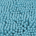 Miniatyrbillede 1 af 2: 2 stk Chenille Anti-slip Vandabsorberende Skridsikker Måtte Badeværelse Stue (Blågrøn)