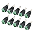 Miniatyrbillede 2 af 2: 10 stk. DC Strømforbindelseshane Adapter Loddefri til CCTV Kameraovervågning LED 12V 2,1 mm