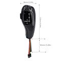 Miniatyrbilde 6 av 8: LED Automatgirskifte-knapp Venstrekjøring Rød Knapp Glatt Erstatning for X3 E83 2004‑2010 Karbonfiber Stil