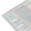 Miniatyrbillede 4 af 8: 100 stk Genlukkelige Lugtsikre Punge Holografisk Lugtsikre Emballageposer med Klar Vindue til Læbestift Hvid