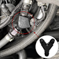 Miniatyrbillede 1 af 8: Kobling Union Fitting Splitter Sort Anodiseret Belægning Lækagesikker Y Adapter Universal til Brændstofslanger 6AN