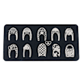 Miniatyrbillede 2 af 2: Rustfrit Stål Rektangulær Neglekunst Stemplingsplade DIY Manicure Trykning Billede Skabelon 6#