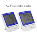 Miniatyrbillede 8 af 8: CTH‑609 Digital Termometer Hygrometer Væghængt Temperatur Luftfugtighedsmåler til Hjem Farm Drivhus