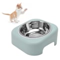 Miniatyrbillede 1 af 8: Skrå Hundefoder Skål Aftagelig Ergonomisk 8 Graders Tiltet Vinkel Rustfrit Stål Katteskål Til Dyrefoder