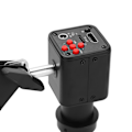 Miniatyrbillede 4 af 8: USB Mikroskop 24MP 1080P 2K Justerbar Beslag Høj Dækning Mikroskop Kamera til Industrielt Laboratorium AC 100‑240VUS Stik