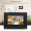 Pikkukuva 8 / 8: 7 tuuman langallinen ovikello HD 1V2 TFTLCD-näyttövideopuhelinmonitori Sadetiivis kodin turvallisuutta varten 100240V (AU-pistoke)