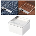 Miniatyrbilde 1 av 8: Innbygd stikkontaktboks i rustfritt stål med to uttak, universell skrivebord/gulvstrømuttak AC250V 4000W