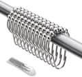 Mångsidiga Duschdraperikrokar, Premiumkvalitet för Alla Badrumsbehov (Set med 36, Silver)