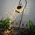 Miniatyrbild 4 av 5: Vattenkannalampa Utomhus Solcellsdriven Järn Ihålig Vattentät Vattenkanna Lampa För Trädgård Med Fäste