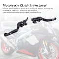 Miniatyrbild 6 av 8: 2 st Motorcykel Kopplingsbromsspak Aluminiumlegering Vikbar 6 Växlar Justerbar Styre Huvudcylinder Spak Ersättning för Aprilia RSV4
