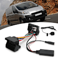 Pikkukuva 1 / 8: 12-nastainen Bluetooth AUX-IN -kaapeli stereokaiuttimen sovitin mikrofonilla Peugeot 207 307 407 308 -malleihin