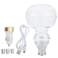 Miniatyrbillede 2 af 8: Gearskifte Knapper Universal Akryl LED Farverig Krystal Kugle Form Behagelig Greb Gearstang Hoved til Manuel Gearkasse