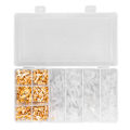Miniatyrbillede 2 af 8: 600 stk Messing Crimp Terminal Connector Han & Hun Messing Spade Connector med Transparent Slid