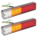 Miniatyrbillede 2 af 8: Par 12V 20LEDs Rektangulære Trailer Baglygter Vandtætte Bagside Markeringslys til RV Truck Camper
