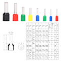 Miniatyrbilde 6 av 8: 2000 stk/sett Ledningshylser Kit Kobber PVC Isolerte Hylser Krympekontakt Ledninger Terminal