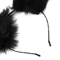 Miniatyrbilde 5 av 8: Plush Katteøre Hodebånd Søt Fluffy Pelsøre Hodeplagg for Halloween Cosplay Party Svart