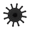 Miniatyrbilde 4 av 8: Vannpumpe Impeller 12 Blader Nylon Neopren Gummi Fleksibel for OMC King Cobra Sterndrives