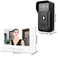 Miniatyrbillede 4 af 4: 7 Tommer LCD Videodørtelefon Intercom Dørklokke Sæt Vandafvisende Hjemmeindgangssystem 2V1 (EU 100-240V)
