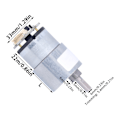 Miniatyrbilde 6 av 8: JGB37‑520 Hastighetsreduksjonsgirmotor Elektrisk Mikro DC Girkasse Motor med Enkoder DC12V530RPM