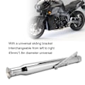 Miniatyrbild 7 av 8: 45mm/1.8 tum Motorcykel Avgassrör Universal Modifierat Avgassrör med Universal Glidande Fäste Silver