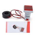 Miniatyrbillede 2 af 8: Strømsignalindikator Universal 2‑Skærms Kvadratisk Lampe Lys 60~500V AC AD16‑22FVARød
