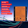 Miniatyrbilde 8 av 8: Vindladningsregulator 48V 600W MPPT Lavspenningslading IP67 Beskyttelse Trinn Opp Vindenergi Regulatorer 16A