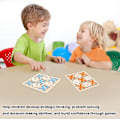 Miniatyrbild 6 av 6: Strategiskt Xo-pussel i trä, Tic Tac Toe-spel i trä förbättrar den logiska utvecklingen för barn, snabbtänkande utmaning för inomhus- och utomhuslek (14X14Cm)