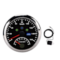 Miniatyrbillede 2 af 8: 85mm 160 km/t GPS Speedometer 0‑8000 o/min Turteller Måler LCD Rød Baggrundsbelysning til Bil Båd Yacht RV Lastbil Sort
