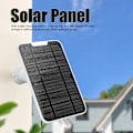Miniatyrbilde 4 av 8: Solcelleutvidelsespanel Vanntett Bærbar Solenergiforsyning med Justerbar Brakett for Sikkerhetskamera 4W 6V Hvit