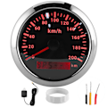 Miniatyrbillede 2 af 8: 85mm GPS Speedometer 200km/h Odometer Vandtæt til Båd Bil Yacht Motorcykel Sort Skive