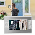Miniatyrbillede 3 af 8: 7 tommer TFT Videodørtelefon Intercom Dørklokke Fingeraftryk Adgangskode Opluk Nattesyn AU 110-240V