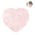 Miniatyrbild 3 av 7: Hjärtformade mattor för sovrum, söt lurvig golvmatta, pastellfärgad lurvig prydnadsmatta, perfekt present till flickor, fuskfårskinn, halkfri, lättskött