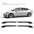 Miniatyrbilde 8 av 8: 4 stk Dørhåndtak Deksel ABS Ytre Håndtak Dekorativ Beskyttelses Klistremerker Erstatning for Tesla Model 3 2017‑2020 Matt Svart