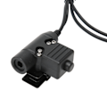 Miniatyrbillede 6 af 8: Walkie Talkie Push-to-Talk Connector U94 PTT Adapter 2-vejs Radio Håndholdt Mikrofon Øretelefon Adapter til MOTOROLA MTP850