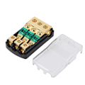 Miniatyrbillede 4 af 8: 1 I 3 Vejs Ud 0/4 AWG til 4/8 AWG Lyd Strømssikring Holderboks med 60A Mini Sikringer til Biler Både