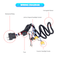 Miniatyrbillede 7 af 8: H4 Forlygte Relæ Harness Højtemperaturbestandig Keramisk Stik H6054 7x6 Forlygte Ledningsnet Kit