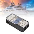 Miniatyrbillede 1 af 8: 2-vejs Sikringsholderboks 1 ind 2 ud 60A Strømfordelingsblok Universal til Bil Yacht Stereo Audio Forstærker