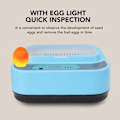 Miniatyrbilde 7 av 8: Egg Inkubator Automatisk Vanntilsetting Temperaturkontroll 6 Egg Vender Dobbel Strømforsyning Fjørfe Klekking Maskin for Kyllinger Gåse And EU Plugg 220V