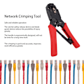 Miniatyrbillede 8 af 8: Netværks Crimping Værktøj Multifunktionel Høj Effektivitet Ratchet Crimper Stripper Tang Netværks Crimp Værktøj HT 2008R