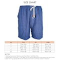 Miniatyrbillede 3 af 3: Mænds Sommer Shorts Elastisk Talje Snørelukning Over Knæ Længde Casual Shorts med Sidelommer Blå M