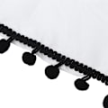 Miniatyrbillede 3 af 4: Elegant Sort-Hvid Polyester Badeværelsesbruseregnbue Vandafvisende Skimmelresistent Badeforhæng 180x180cm