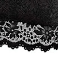 Miniatyrbild 5 av 8: Spets-BH Bralette Vadderad Plus Size Linne Underkläder Hudvänlig Andningsbar Lätt Vadderad BH Underkläder Svart M Dam