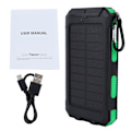 Miniatyrbillede 2 af 2: 1,2W 5V Solpanel Vandtæt 8000mAh Monokrystallinsk Silicium Sort Grøn